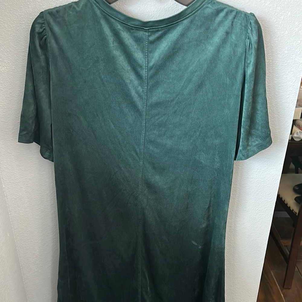 Another Love Green Puff Sleeve Sheath Mini Dress - Picture 5 of 7